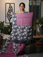 Mini Chex Linen Sarees Elegant Grid / SKU260 – 4