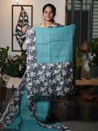 Mini Chex Linen Sarees Refined Checks / SKU260 – 5