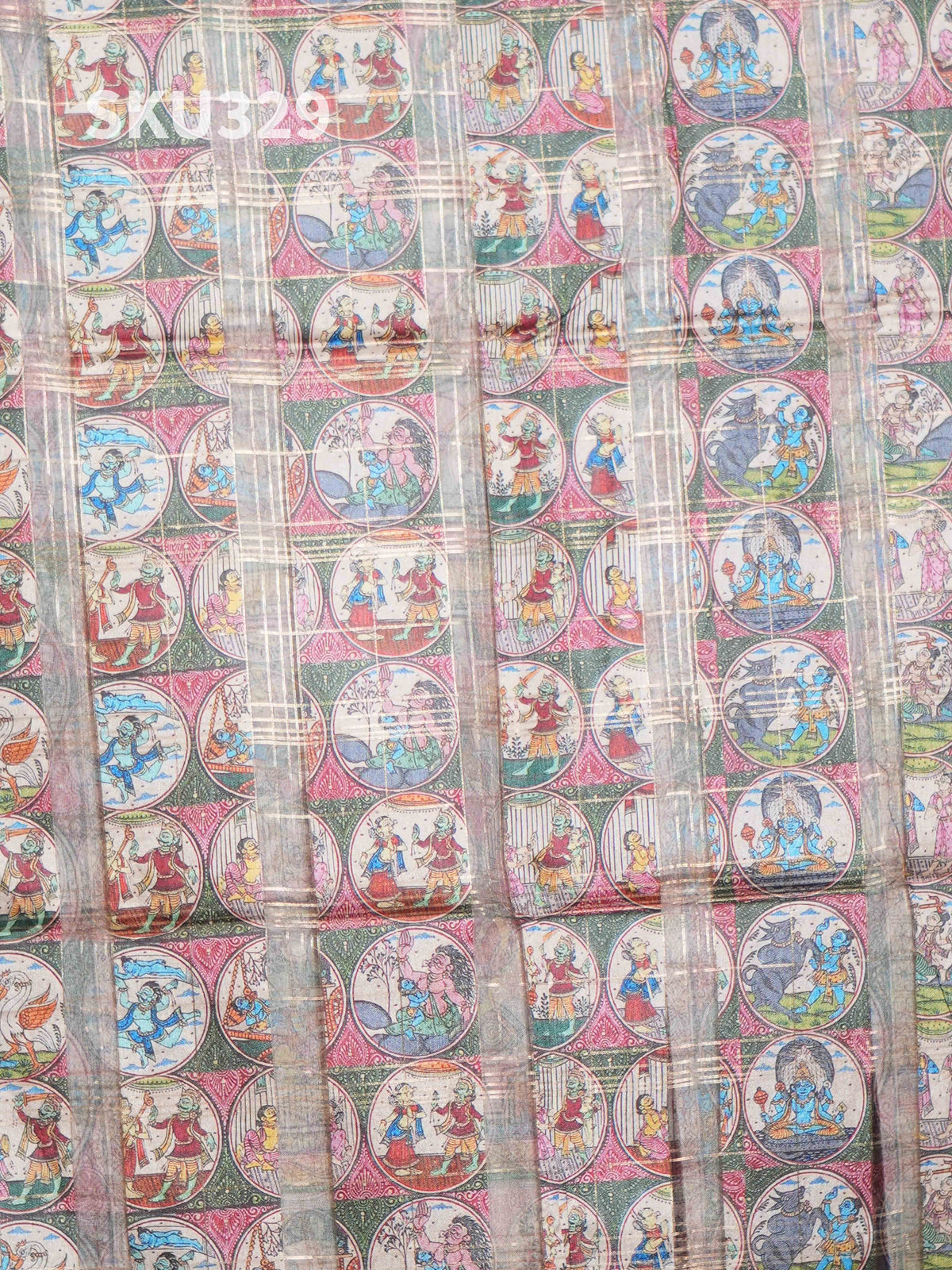 Organza Checks Sarees Classic Grid / SKU329 – 1