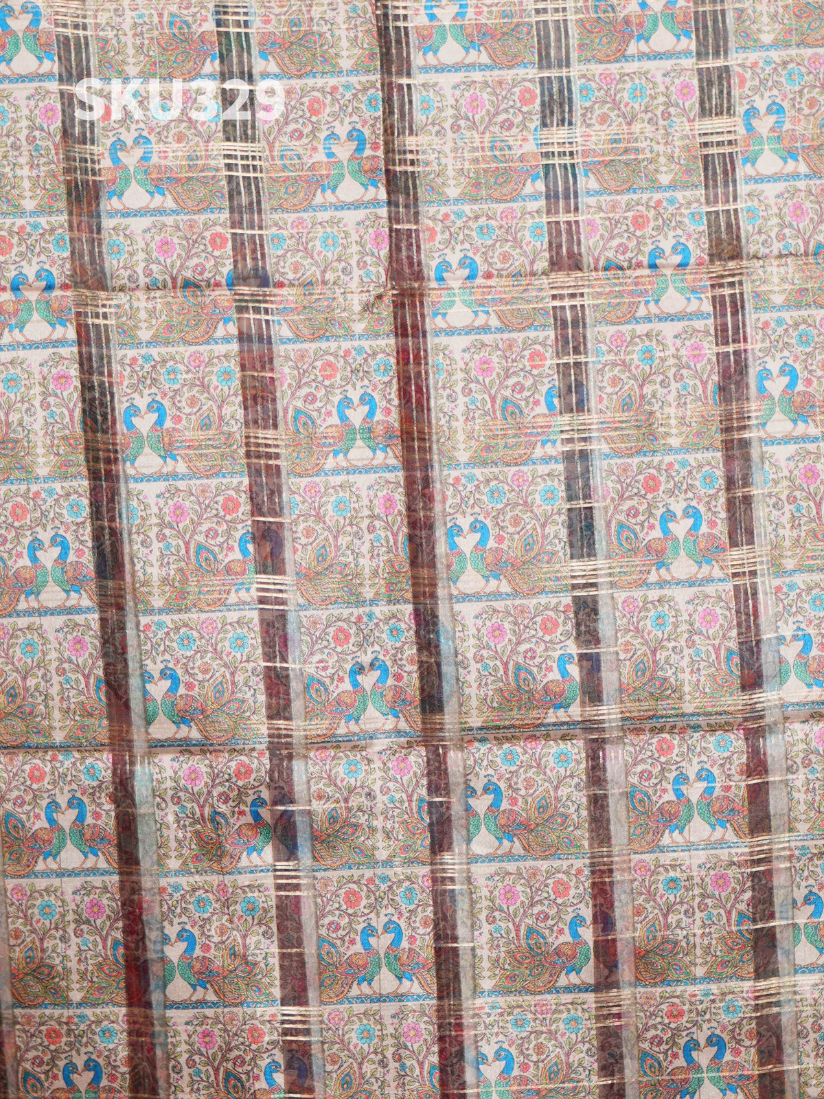 Organza Checks Sarees Timeless Pattern / SKU329 – 3