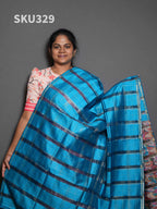 Organza Checks Sarees Refined Texture / SKU329 – 4