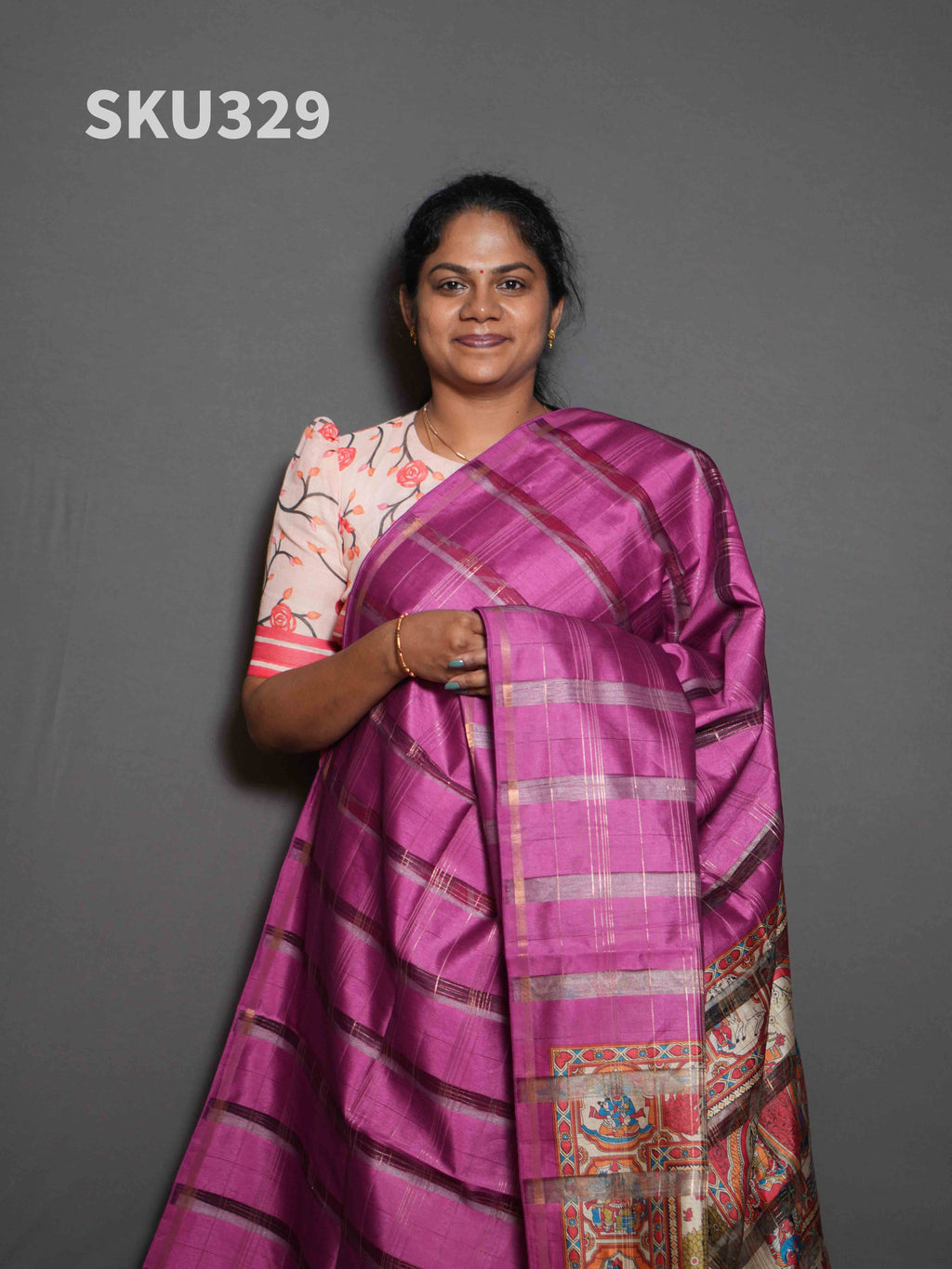 Organza Checks Sarees Signature Style / SKU329 – 5