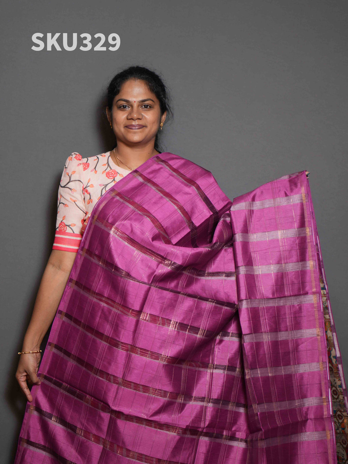 Organza Checks Sarees Signature Style / SKU329 – 5
