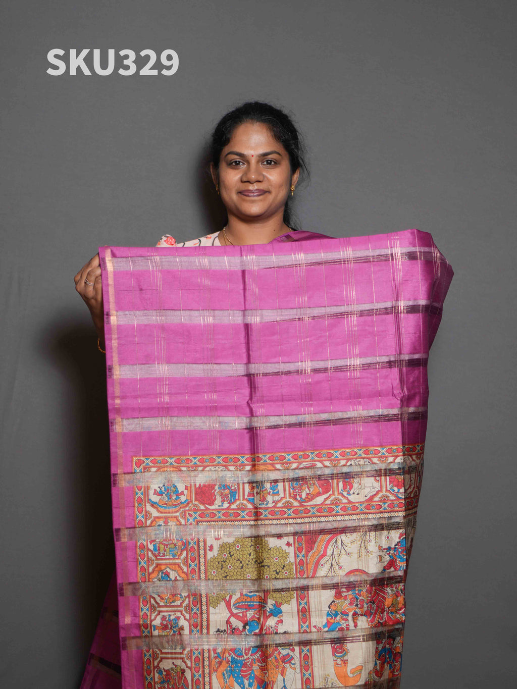 Organza Checks Sarees Signature Style / SKU329 – 5