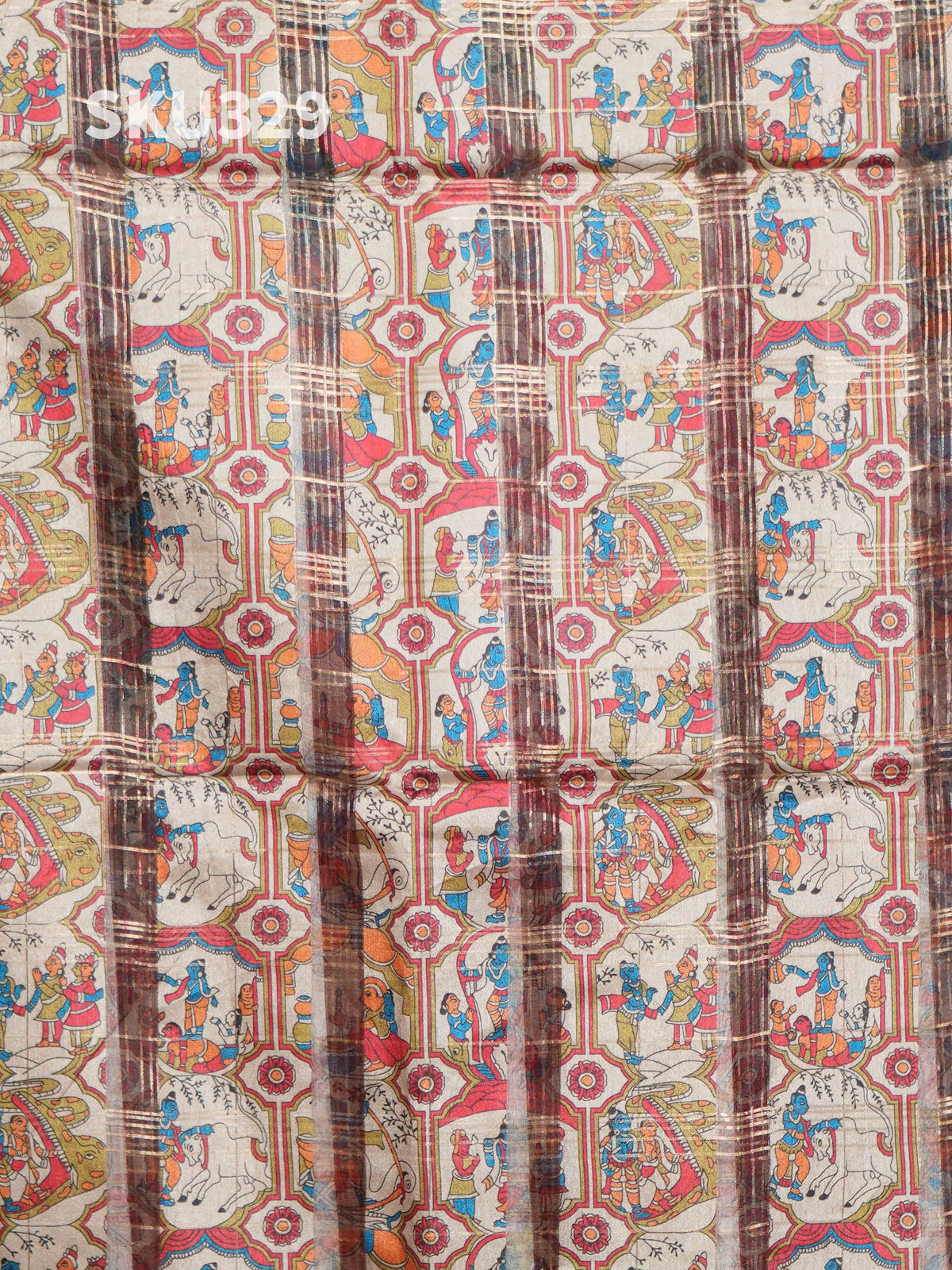 Organza Checks Sarees Signature Style / SKU329 – 5