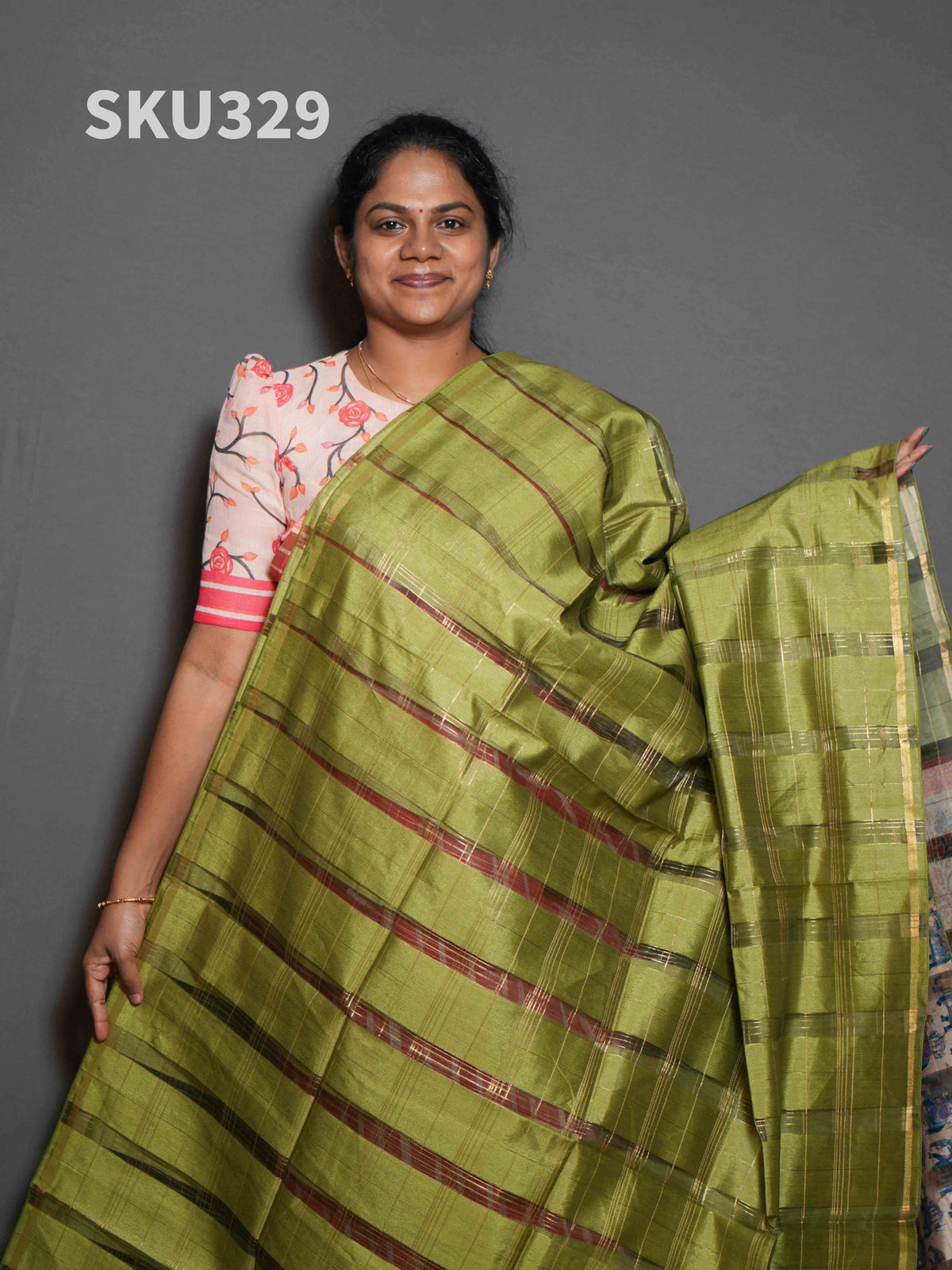 Organza Checks Sarees Subtle Charm / SKU329 – 6