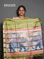 Organza Checks Sarees Subtle Charm / SKU329 – 6