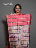Organza Checks Sarees Festive Beauty / SKU329 – 8
