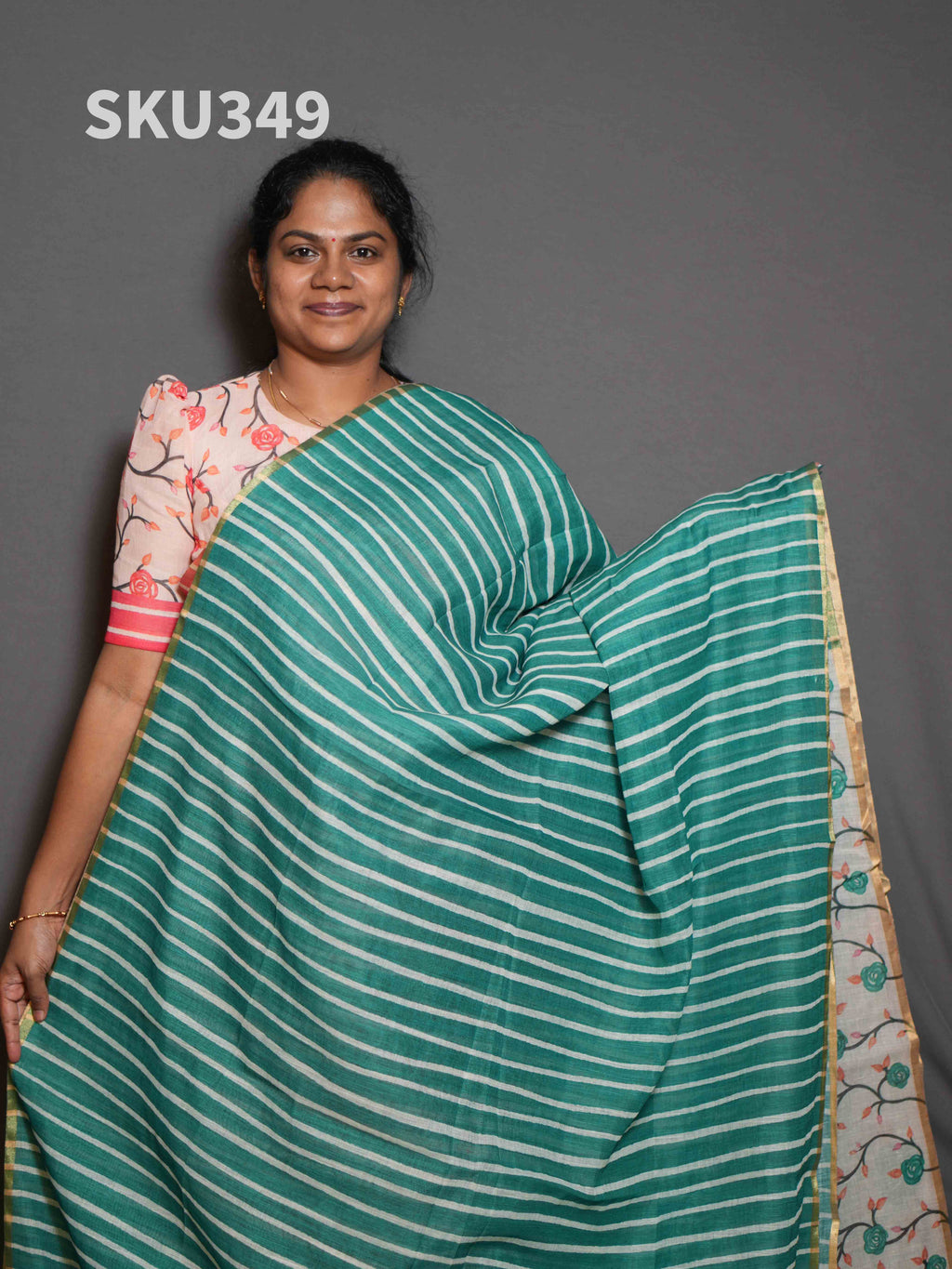 Linen Cotton Sarees Classic Charm / SKU349 – 2