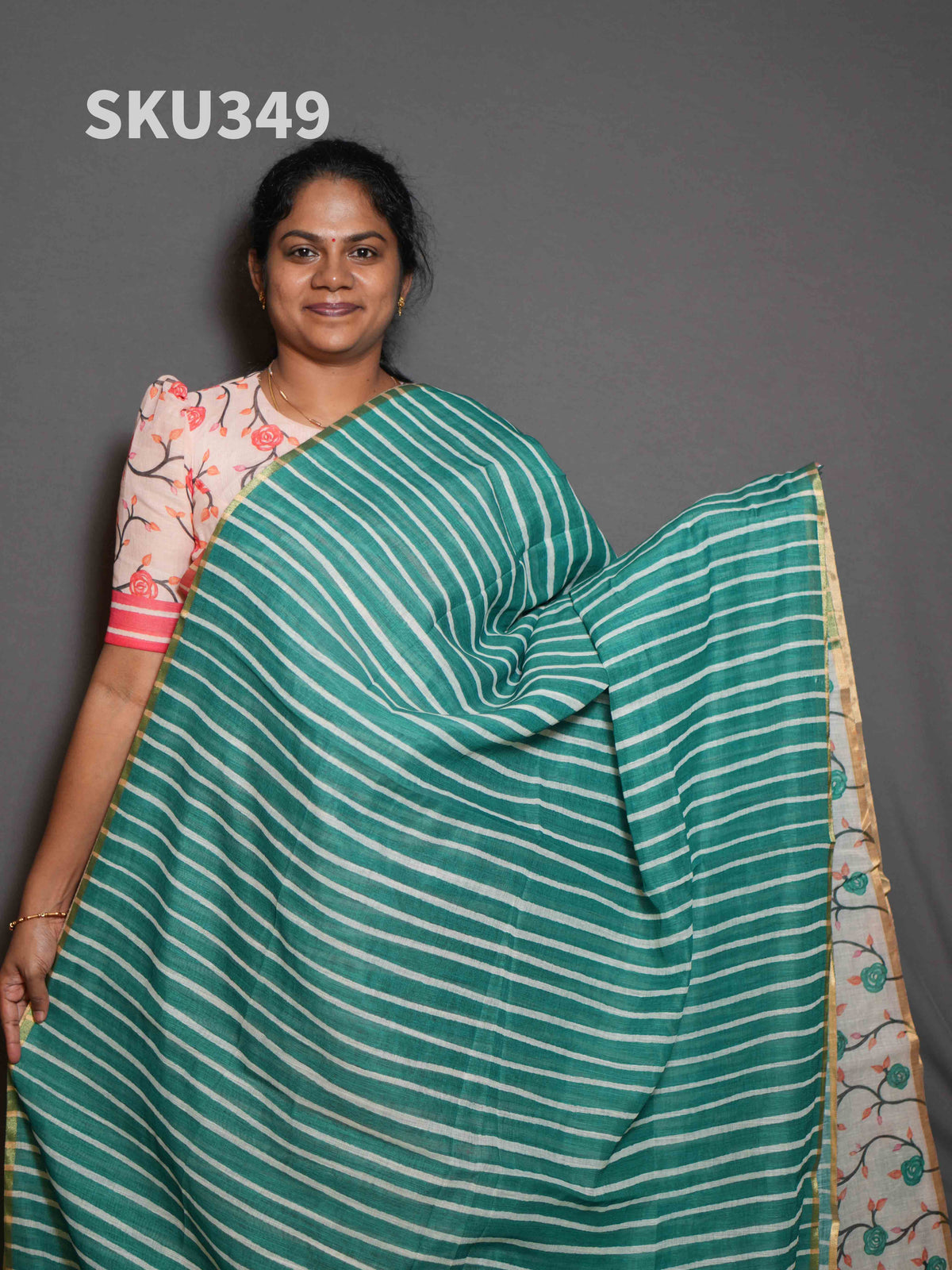 Linen Cotton Sarees Classic Charm / SKU349 – 2