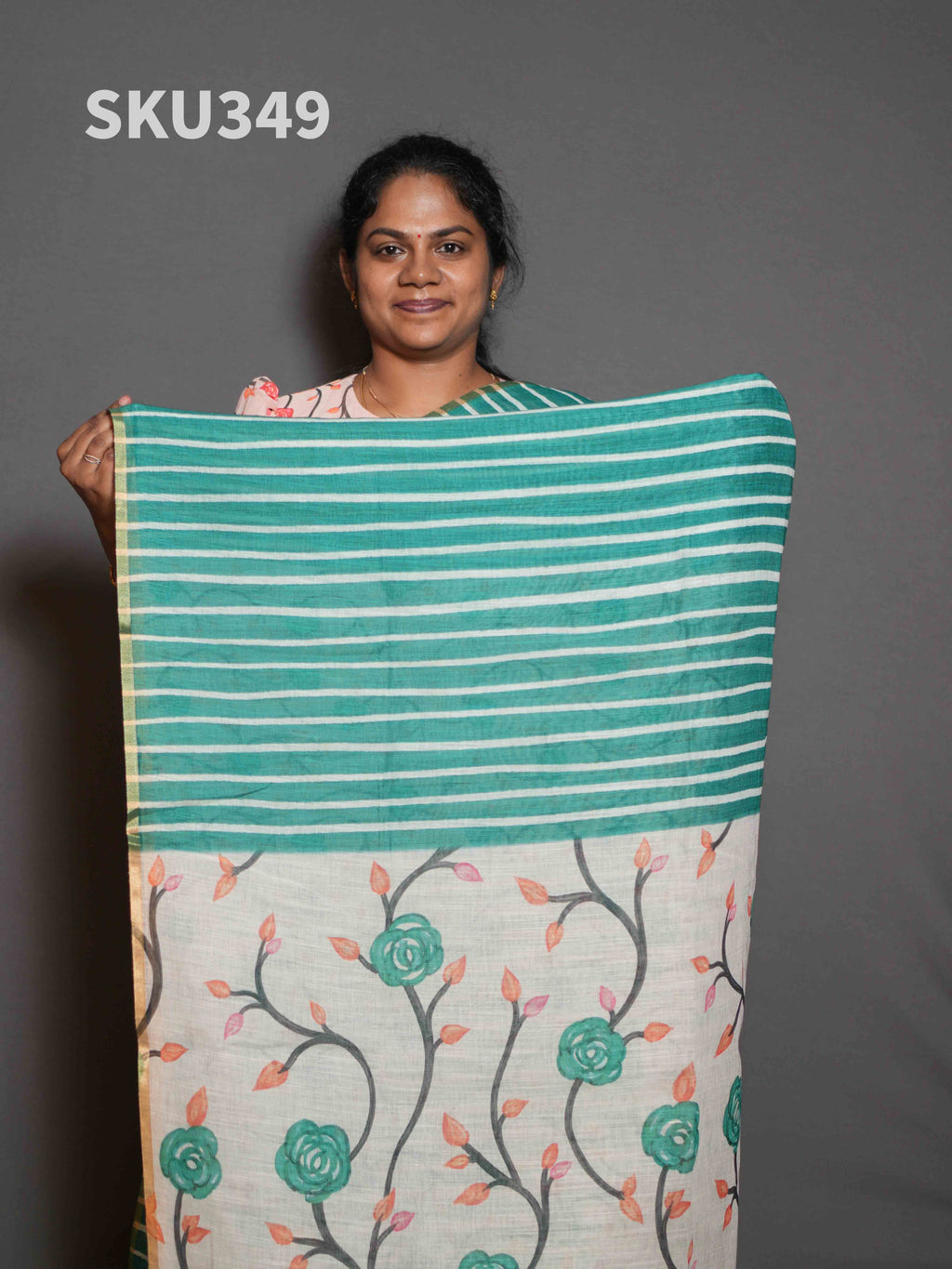 Linen Cotton Sarees Classic Charm / SKU349 – 2