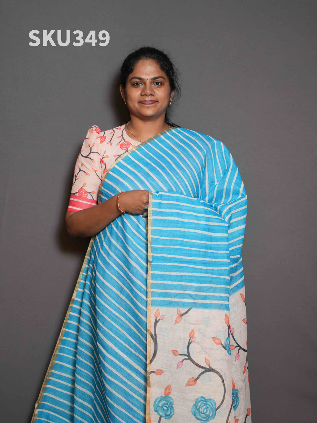 Linen Cotton Sarees Timeless Beauty / SKU349 – 3