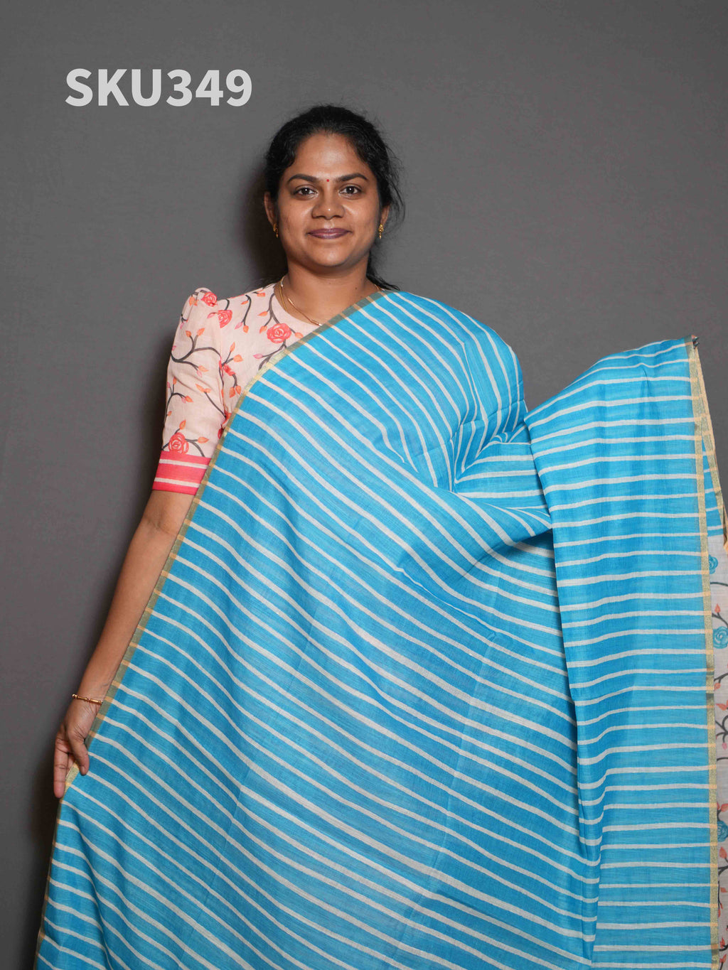 Linen Cotton Sarees Timeless Beauty / SKU349 – 3