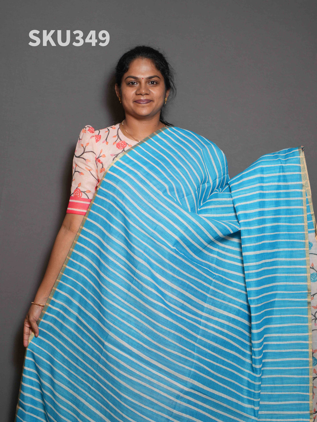 Linen Cotton Sarees Timeless Beauty / SKU349 – 3