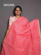 Linen Cotton Sarees Graceful Drape / SKU349 – 4