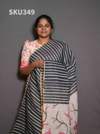 Linen Cotton Sarees Subtle Charm / SKU349 – 5