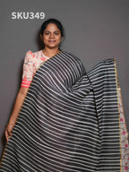 Linen Cotton Sarees Subtle Charm / SKU349 – 5