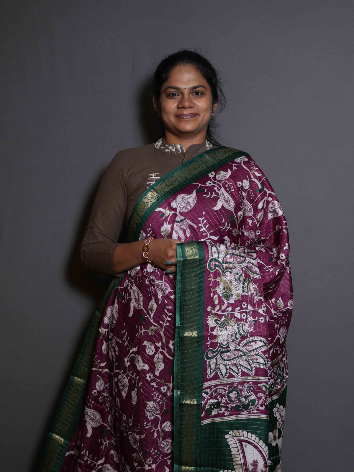 Viscose Zari Checks Sarees Classic Weave / SKU319 – 1