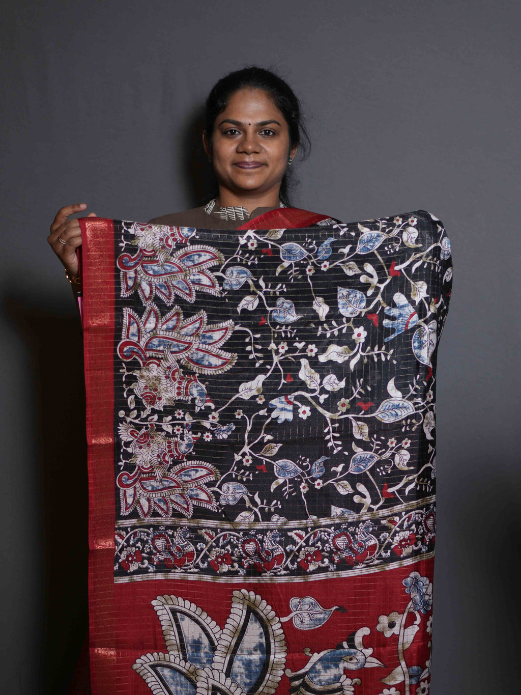Viscose Zari Checks Sarees Graceful Grid / SKU319 – 2
