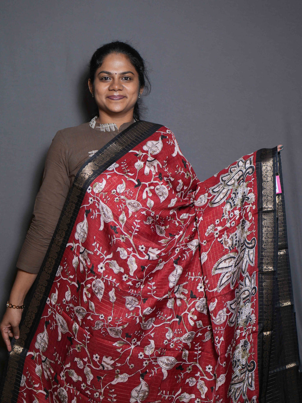 Viscose Zari Checks Sarees Signature Style / SKU319 – 5