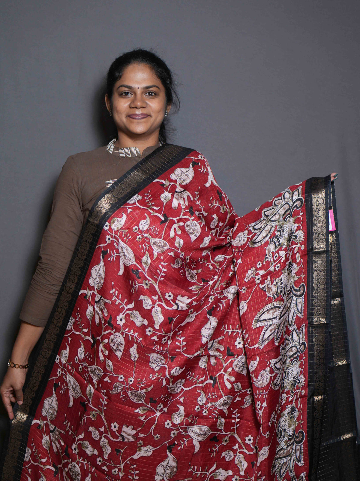 Viscose Zari Checks Sarees Signature Style / SKU319 – 5
