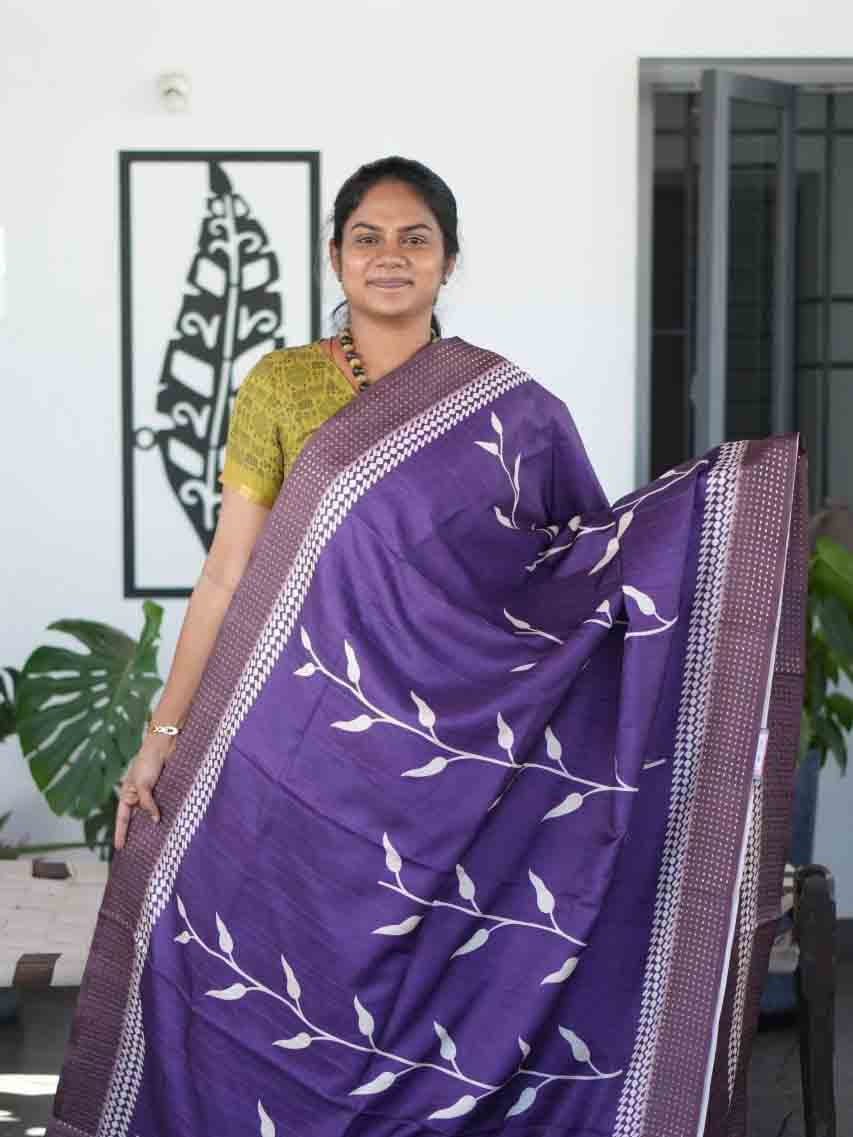 Printed Semi Tussar Sarees Graceful Prints / SKU287 – 3