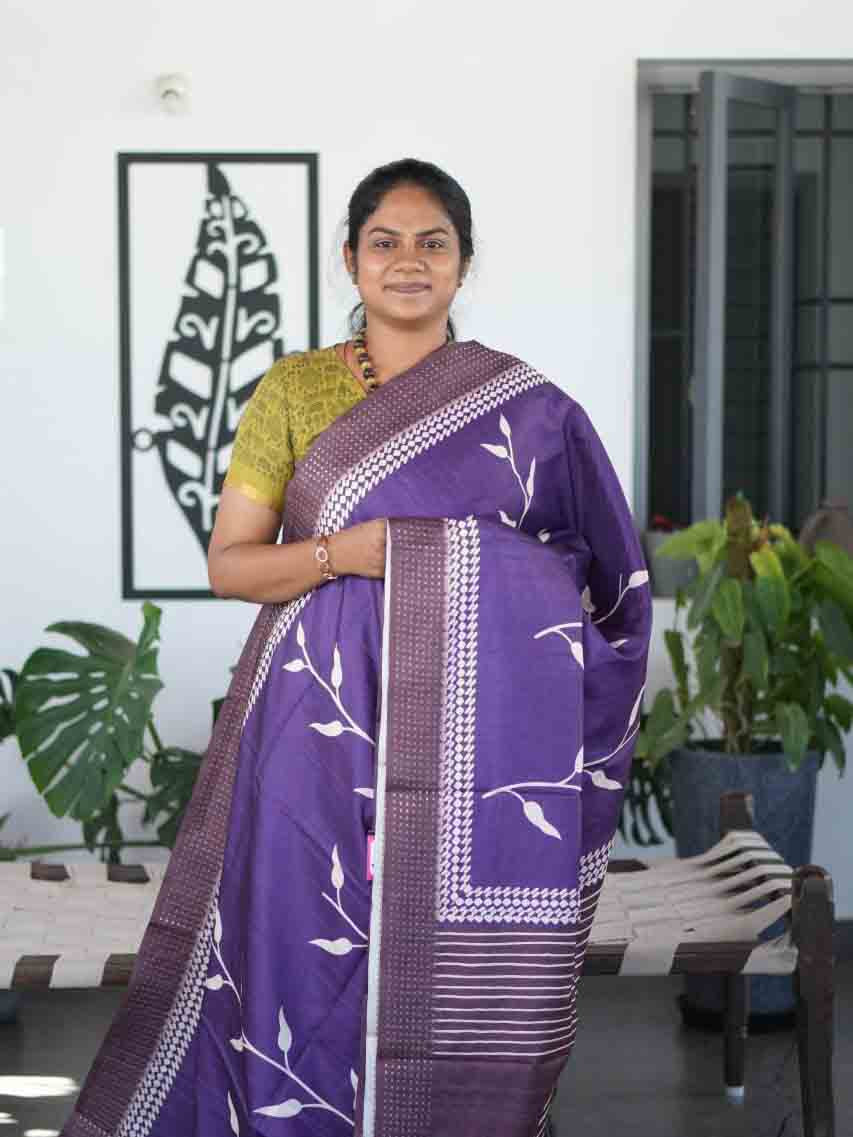 Printed Semi Tussar Sarees Graceful Prints / SKU287 – 3