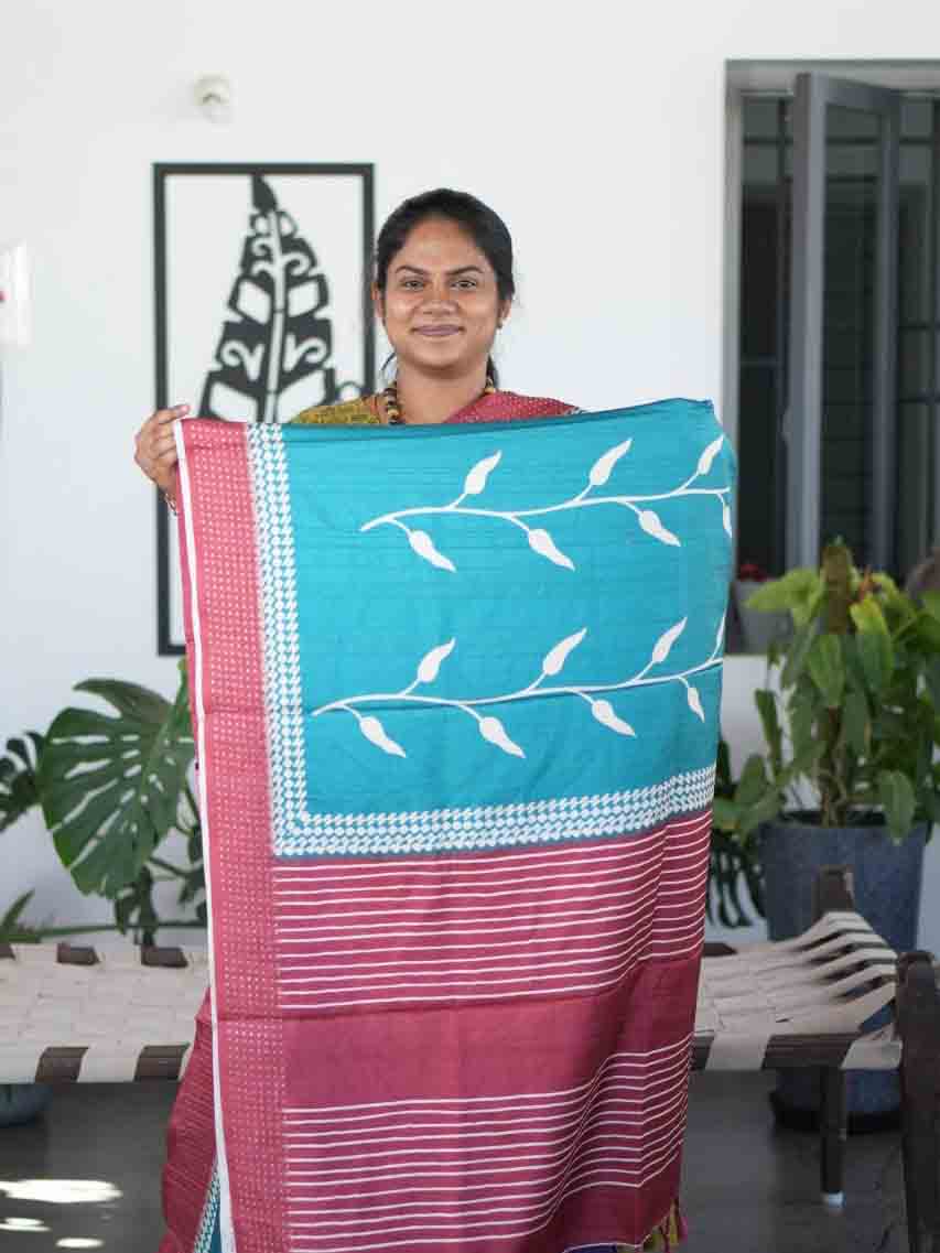 Printed Semi Tussar Sarees Artistic Charm / SKU287 – 5