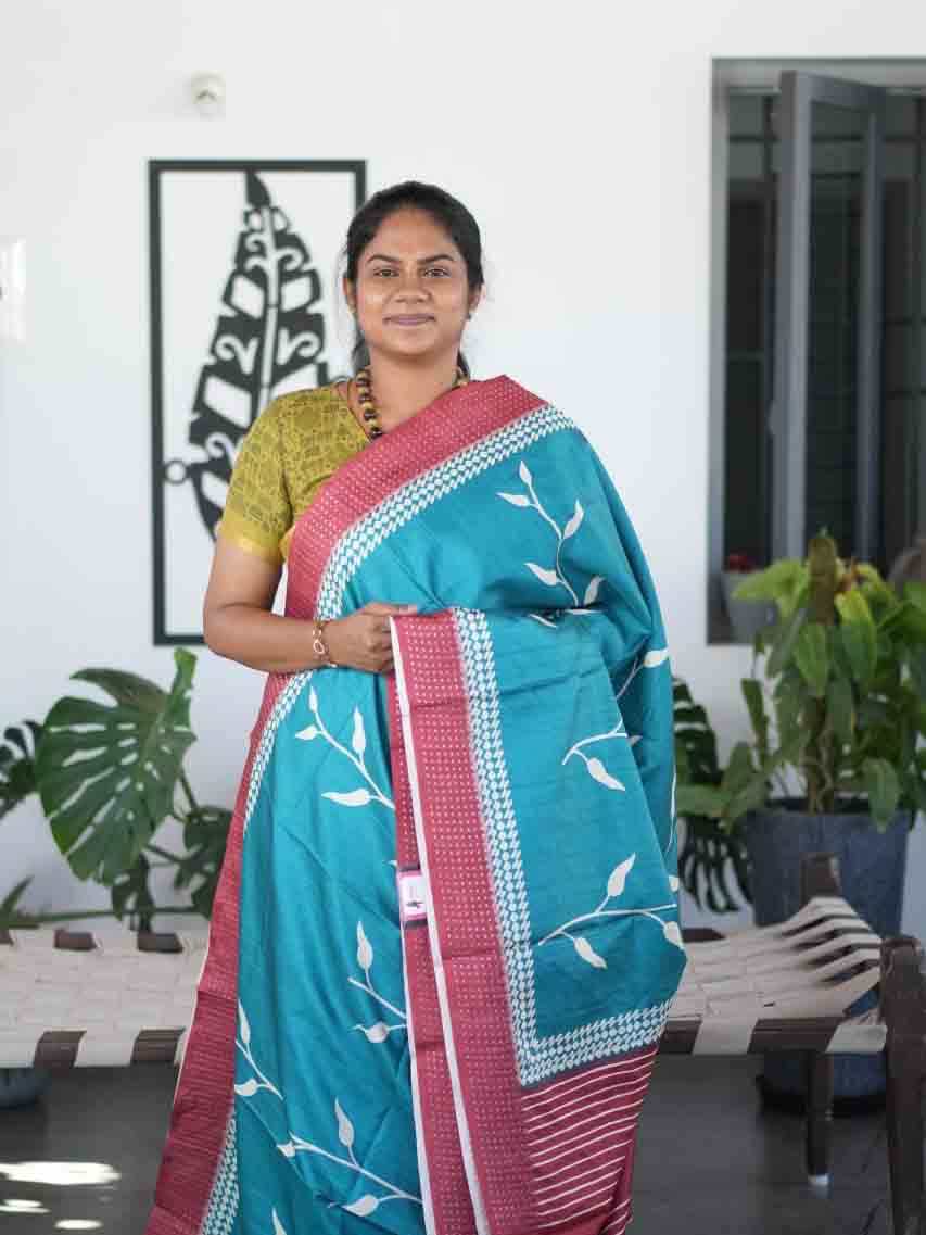 Printed Semi Tussar Sarees Artistic Charm / SKU287 – 5