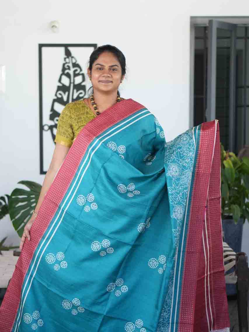 Printed Semi Tussar Sarees Refined Beauty / SKU287 – 6