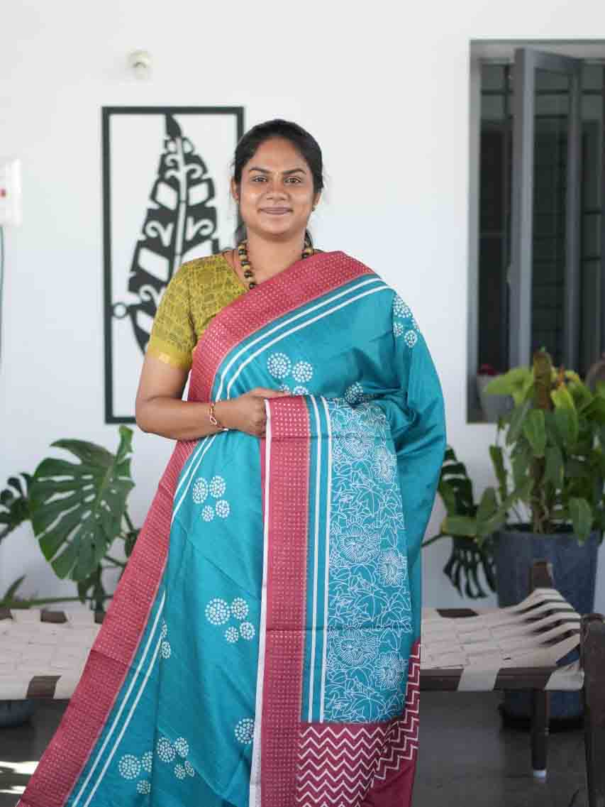 Printed Semi Tussar Sarees Refined Beauty / SKU287 – 6