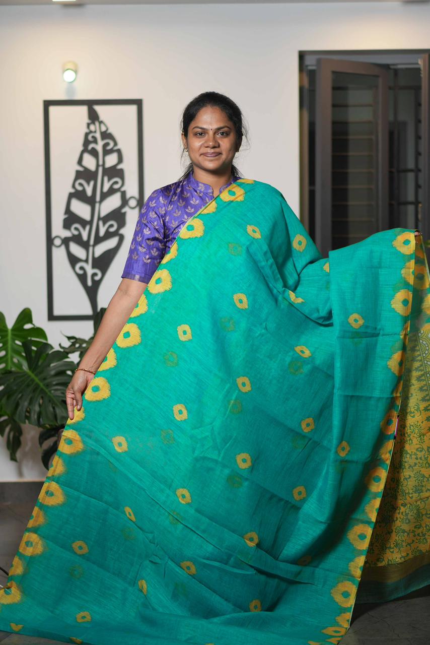 Linen Cotton Sarees Natural Touch