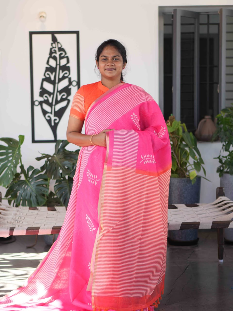 Linen Cotton Sarees Soft Comfort / SKU262 – 1