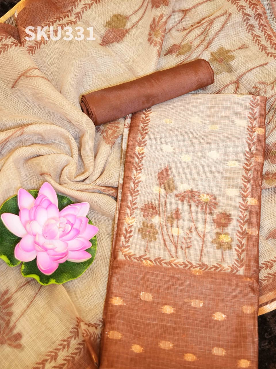 Light Weight Kota Tussar Salwar Materials Signature Style / SKU331 – 4