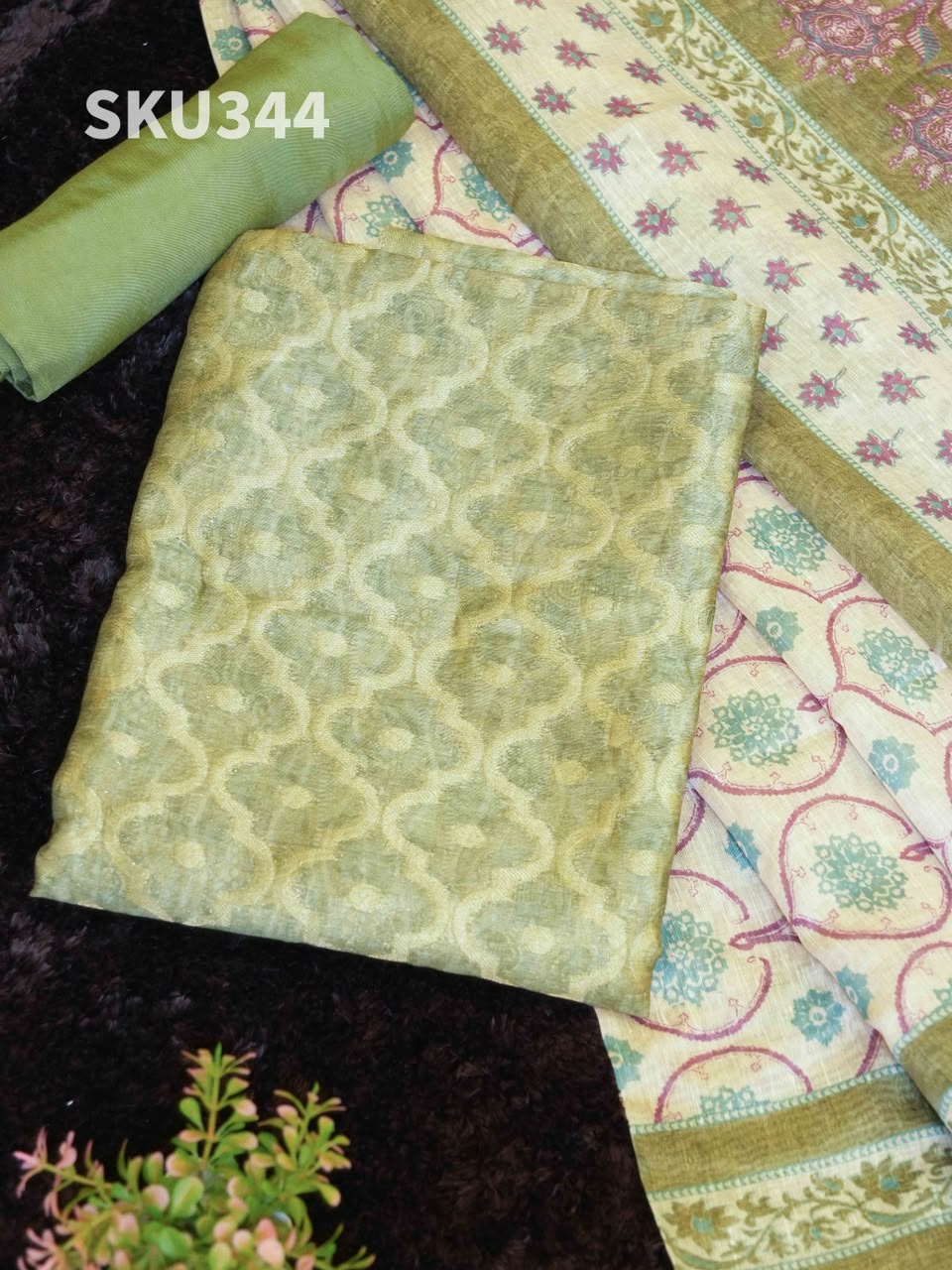 Banaras Salwar Materials Graceful Texture / SKU344 – 8