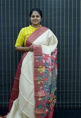 Pure Tussar Plain Checks