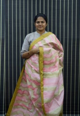 Tissue Staple Tussar Saree
