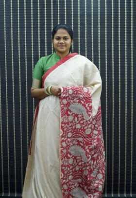 kalamkari Tussar Sarees