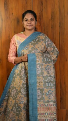 Kalamkari Tissue Sarees Daily Wear / SKU111 – 1