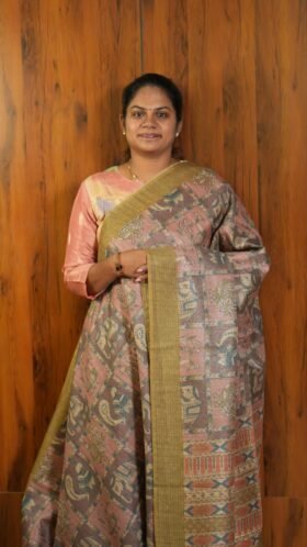 Kalamkari Tissue Sarees Regular Wear / SKU111 – 3