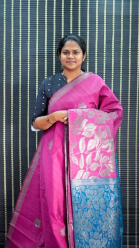 Jute Tussar Sarees / SKU097 - 5