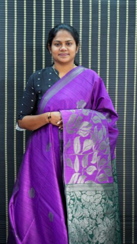 Jute Tussar Sarees / SKU097 - 4