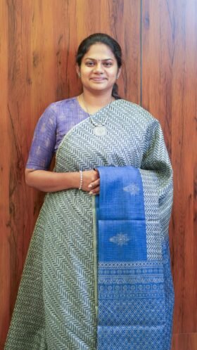 Jute Cotton Office Wear Saree / SKU100 - 2