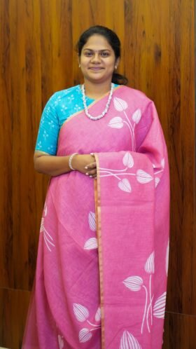 Linen Cotton Saree Comfort Wear / SKU107 – 8
