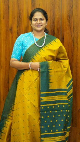 Textured Dupion Jute Tussar Saree / SKU105 – 3