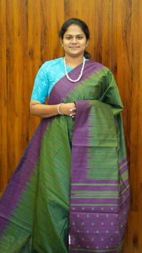 Festive Dupion Jute Tussar Saree / SKU105 – 4