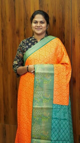 Crush Tussar Sarees Daily Wear / SKU108 – 1