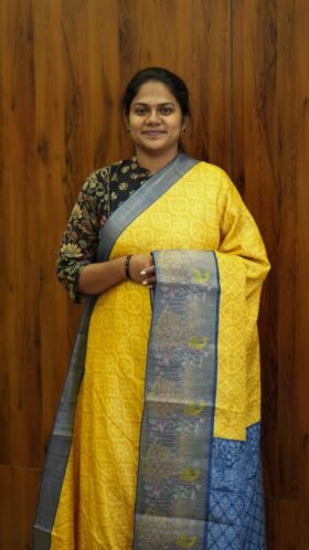 Crush Tussar Sarees Work Wear / SKU108 – 4