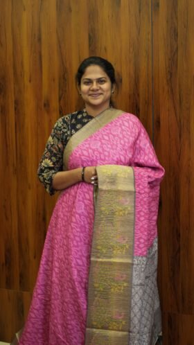 Crush Tussar Sarees Formal Wear / SKU108 – 5