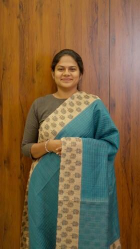 Bamboo Cotton Sarees for Office Wear / SKU099 - 2